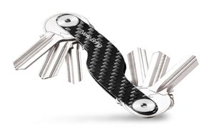 Newbring Carbon Fiber Key Organizer Car Key Holder Chain Smart Key Wallets Ring Y190522026201689