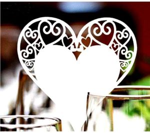 Laser Cut Heart Wine Glass Card Table Name Place Escort Cup Card Party Wedding Decorations For Home 200pcslot 1203544