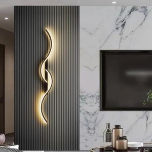 Wall Lamp Line Led Bedside Sconce Living Room Bedroom Stair Modern Art Interior Lights Light Fixture Night Lamps Home Decor