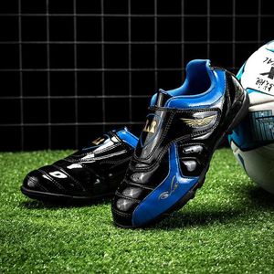Athletic Outdoor Professional Kids Football Boots Turf Ground Sport Footbels Gold Blue Boys Girls School Training Football Sneakers L230518