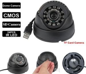 Home Security Camera Camcorder 24 Leds IR Night Vision Indoor USB Dome CCTV Camera Security Surveillance black white7882201