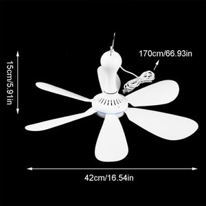 Gadgets Universal 6 FanBlades 16,5 polegadas 1 Velocidade Fã de viagem USB Outdoor Home DC 5V Fã do acampamento USB Dormitório de ventilador de teto USB