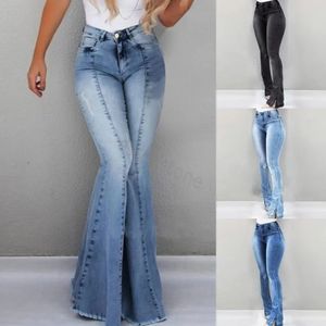 Kvinnor hög midja flare jeans mager denim byxor sexiga push up byxor stretch bottom jean kvinnliga jeans kvinnliga denims