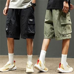 Homens de shorts masculinos Carta de carga de tendência Imprimir bolso de verão Moda casual masculino ROPA HOMBRE 230529