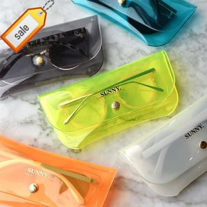 Transparent Glasses Case Cover Clear PVC Sunglasses Pouch Bag Eyeglasses Storage Box