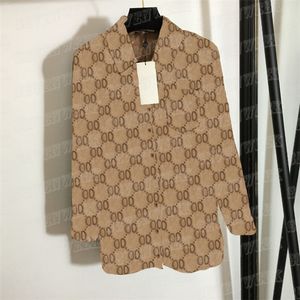 Jacquard-Hemden mit Buchstaben, Blusen für Damen, modische Designer-Hemdoberteile, dünne, atmungsaktive T-Shirts, Strickjacke