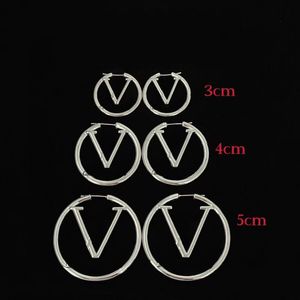 Fashion Womens Circle Simple Studs Серьки обручи 3 размера высочайшего качества латун