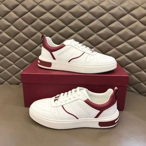 Top Brand Men Sneakers Shoes White Black Calfskin Leather Man Trainer Comfort Lug Sole Skateboard Walking EU38-46 Original Box