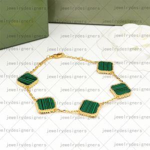 4/quatro folhas de trevo encantos mulheres pulseira de pulseira jóias designers de joalheria Bangle Gold Link Chain AGate Shell