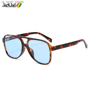 Солнцезащитные очки Jackjad 2021 Classic Classic Vintage Pilot Slon Sunglass для женщин Мужчины Cool Gradient Ins Design Design Sun Glasses Shades 3022 L230523