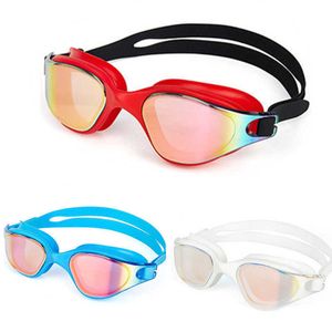 Goggles Multicolor Adult Swimming Goggs Anti-dimma UV Waterproof Silicone Pool Swimming Glasögon för män Kvinnor Kids Diving Eyewear AA230530