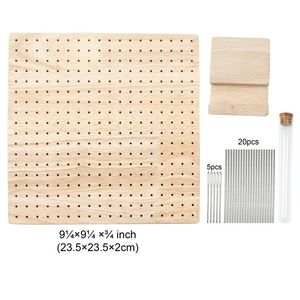 Kit di bordo bloccante in legno a maglia con perni a bordo in acciaio inossidabile per la tavola all'uncinetto della nonna a maglieria