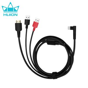 Tablets HUION 3 IN 1 Cable for Kamvas 13 Graphics Tablet Monitor Pen Display HDMI DP Signal Type C Port Easy Connection to PC Notebook