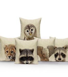 Almofado de almofada de almofada adorável travesseiros de animais capa de moda moderna leopardo hedgehog tiro case cadeira cadeira de cadeira