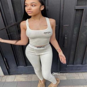 2023 New Womens Designer Running Fitness Tracksuits Tight Elastic Yoga Sports Pit Stripe Print Letter Two Piece Set Woman Clothing