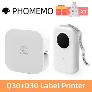 Принтеры Phomemo Q30 D30 Mini Thermal Label Sticker Printer Printer Portable Maker для машины для мобильного телефона