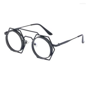 Sonnenbrille Klassische Gothic Steampunk Doppel Frühling Bein Brille Männer Marke Designer Runde Punk Brillen Frauen UV400 Schutz