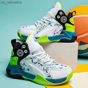 Athletic Outdoor Professional Antishock Hightop Kids Basketball Shoes Breattable Children's Sneakers Nonslip Sports Shoes for Boys L230518