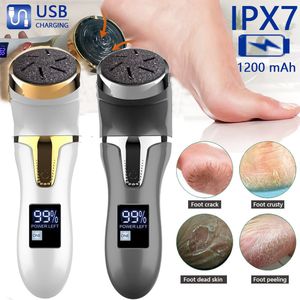 Foot Treatment Rechargeable Electric Rasp Pedicure Sander IPX7 Waterproof 3 Speeds to Eliminate Feet Dead Skin and Calluses 230627