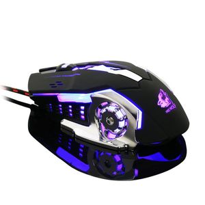 Mice Profession Gaming Mouse Wire Mute Lighting Mouse 4000DPI Mechanical 6 Keys for PC Laptop Lol Cf Esport Macro Definition Mouse