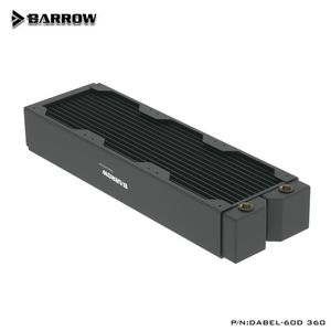 Kyl Barrow 60mm tjocklek Koppar 360mm Radiator Dator Vattenutlopp Vätskeväxlare G1/4 gängad användning för 12 cm fläktar