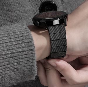 Cinta de fibra de carbono de 20 mm 22mm, adequada para o Samsung Galaxy Watch 4/Classic/3 46mm/42mm 44mm 40mm Bracelete, adequado para Huawei Watch GT 2 Pro Acessório