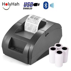 Printers Thermal Receipt Printer 58mm POS Printer Bluetooth USB For Mobile Phone Android iOS Windows For Supermarket and Store