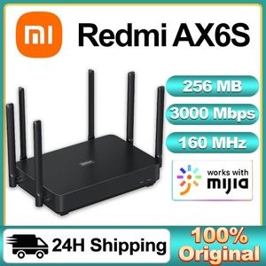 Yönlendiriciler Xiaomi Redmi Ax6s Kablosuz Yönlendirici 3200 Mbps VPN Mesh WiFi 6 2.4g 5GHz Mesh Sistemi Dualfrequency 256MB Antenler Tekrarlayıcı Pppoe