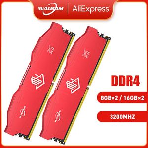 RAMS Memória de Walram RAM 8GBX2 16GB 32GB 3200MHZ PC425600 DDR4 DIMM MEMORIA RAM DDR4 RAMS RAMS 1.35V Memoria Ram DDR4 com dissipador de calor