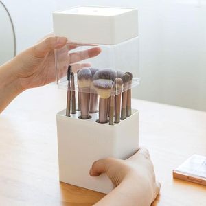 Storage Boxes Cosmetic Organizer Dustproof Makeup Brush Holder Case Box