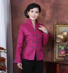 Damenjacken Chinesische mittlere und alte Damen Langarm-Stil Schnallenjacke Mutter Täglicher Tang-Anzug Frühlings-Herbst-Mantel
