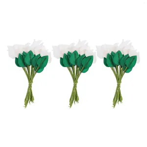 Dekorativa blommor konstgjorda bukett mini presenttillbehör diy hantverk papper dekoration