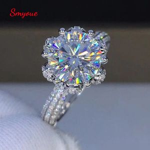Solitaire Ring 1-5CT anel de noivado de diamante certificado 18k Mulheres esterlinas prata branca anéis de noiva de ouro