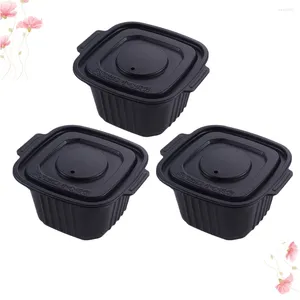 Dinnerware Sets 3 Pcs Disposable Takeout Containers Meal Prep Bowls Self-heating Packaging Box Self Heating Lunch Container