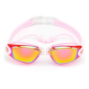 Brille Schwimmbrille Männer und Frauen Ohrstöpsel Wasserdichte Anti-Beschlag-Maske Professionelle Erwachsene Schwimmbad Goggs Spiegel Schwimmbrille AA230530