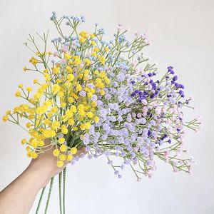 Dekorativa blommor 63 cm Babysbreath Artificial Gypsophila Fake Flower For Wedding Home Room Table Decoration Diy Floral Bouquet Arrangement