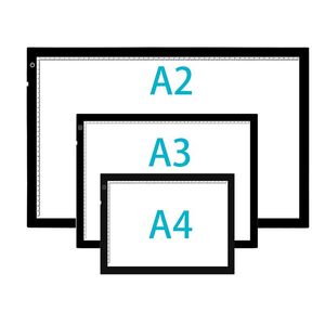 Tabletter 2022 A2/A3/A4 Ritning Tablett Digital grafisk surfplatta LED Diamond Målning Lätt Pad Board Portable Board för Xray Film Viewer