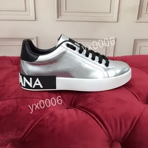 Märke kvinnor herr mode sneaker casual skor tränare skor läder andas för förändring utomhussport sneakers