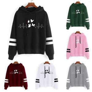 Women's Hoodies Women Stripe Long Sleeve Tunic Tops For Leggings Sweatshirt Sweatshirts Teen Girls Aesthetic