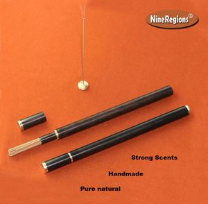 5g 12A Chinese HaiNan oud stick incense Quality Handmade natural pure strong scents oudh aroma Incenso <strong>ebony tube</strong> with burner8302389