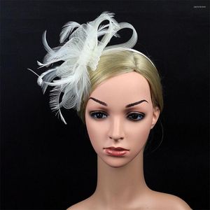 Başlıklar Angel Halo Headband Black White Feather Noel Festivali Performansları Parti Kıyafet Kıyafet Cosplay