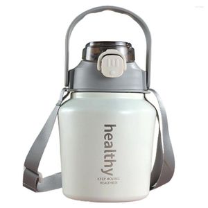 Water Bottles Practical Insulated Tumbler Safety Buckle Smooth Surface Lightweight Thermal Cup Outdoor Supply