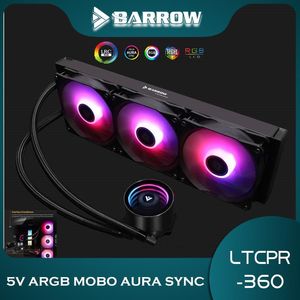 Chłodzenie Barrow 360 mm CPU chłodnica zintegrowana chłodnicy 5V Argb mobo aura synchronizacja wentylatora pompa chłodnicy + blok procesora + chłodzenie wentylatora LTCPR360