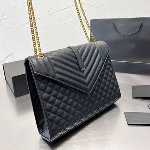 Fashion brands Designer Envelope Bag Sheepskin Caviar Gold Chain Crossbody Bags Large Capacity Handbag Flap Purse Quilted Y-Shape Fashion Letter Magnetic Snap