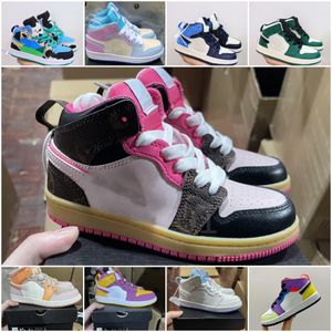 Kids Nlke Air Jumpman basketball shoes boys girls toddlers Children air jorden OG Athletic 1s change color designer outdoor trainers baby infants running shoe 22- 37