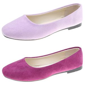 Fashionable candy colored flat bottomed work shoes comfortable suede cloth faced women's shoes, student shoes