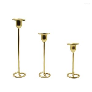 Candle Holders Wrought Iron Candlestick Metal Holder For Table Centerpieces Home Wedding G2AB