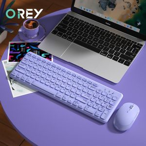 Möss 2.4G trådlöst tangentbord Muskombo -speltangentbord Slient Button PC Gamer Mini Keyboard Mouse satser för bärbar datorbok Air Pro Pro Pro