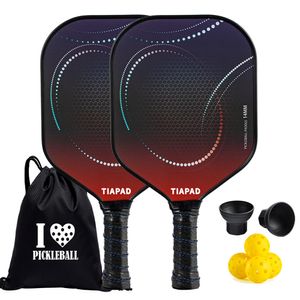 Raquetes de tênis TIAPAD Pickleball Paddles Set Lightweight Fiberglass Surface Pickle Ball Racket with Indoor Outdoor Balls Carry Bag 230531