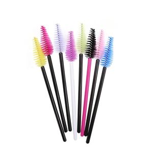 Brushes 500 Pcs/ Lot New Arrival Makeup Tools Pink Mini Disposable Eyelash Brush Mascara Applicator Wand Brushes Wholesale